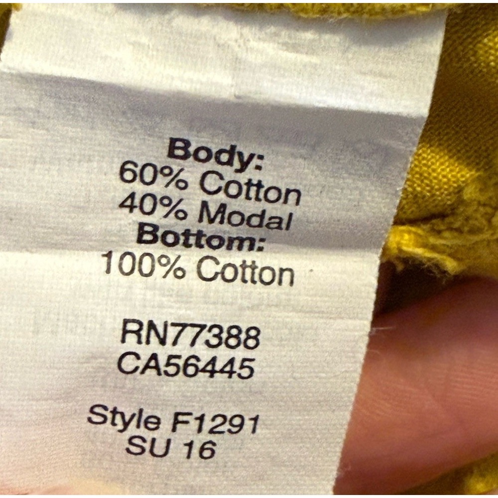Madewell Eyelet Balcony Off-The-Shoulder Top Size Large Mustard Yellow - Picture 5 of 7